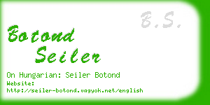 botond seiler business card